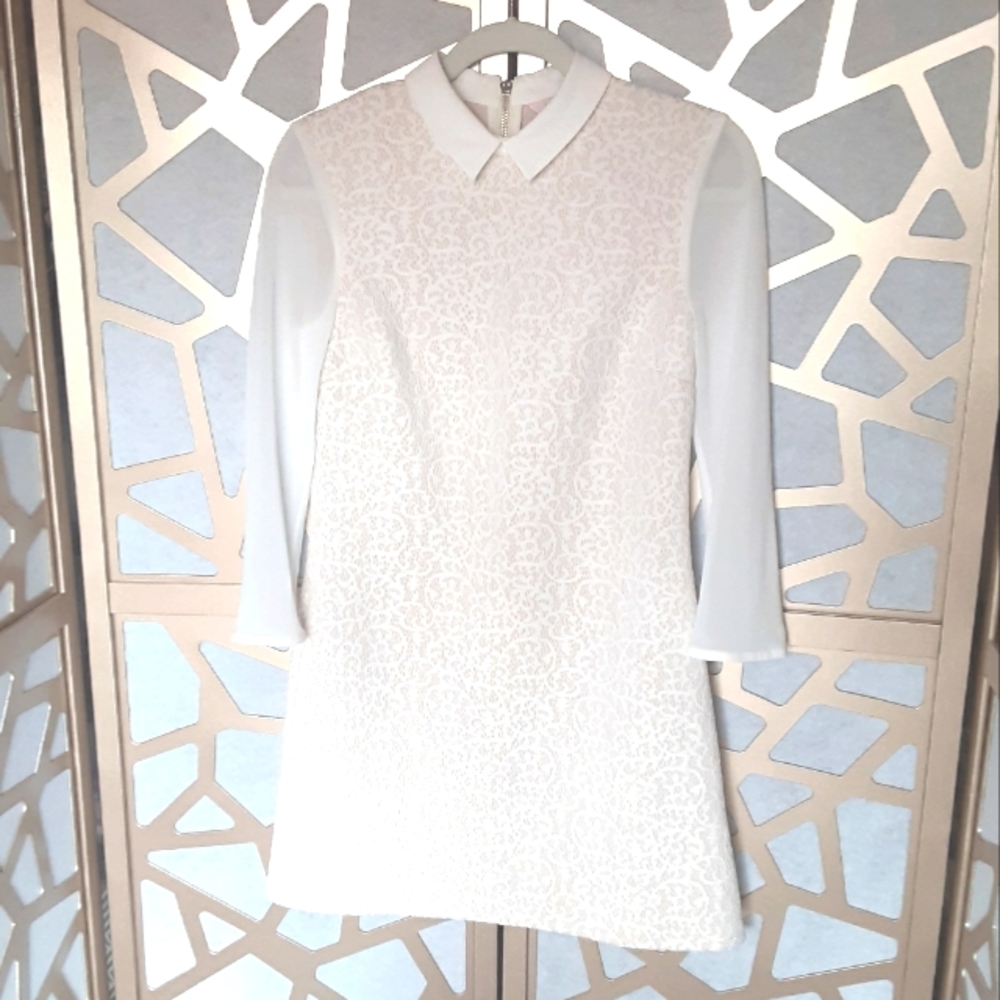 NWOT TED BAKER Sew in Love Lace Collared Dress